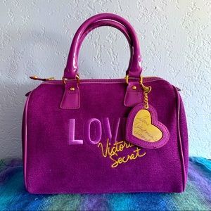 Victoria’s Secret Purple Velvet LOVE Satchel